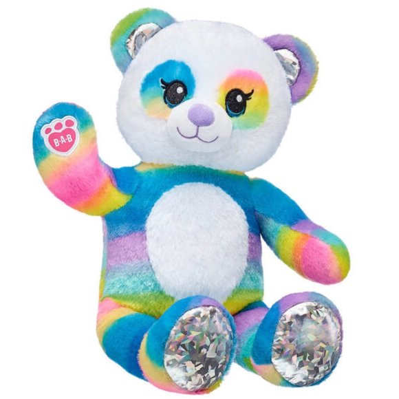 BUILD A BEAR Rainbow Friends Panda Prism Eyes and Feet So Soft! - Picture 11 of 13